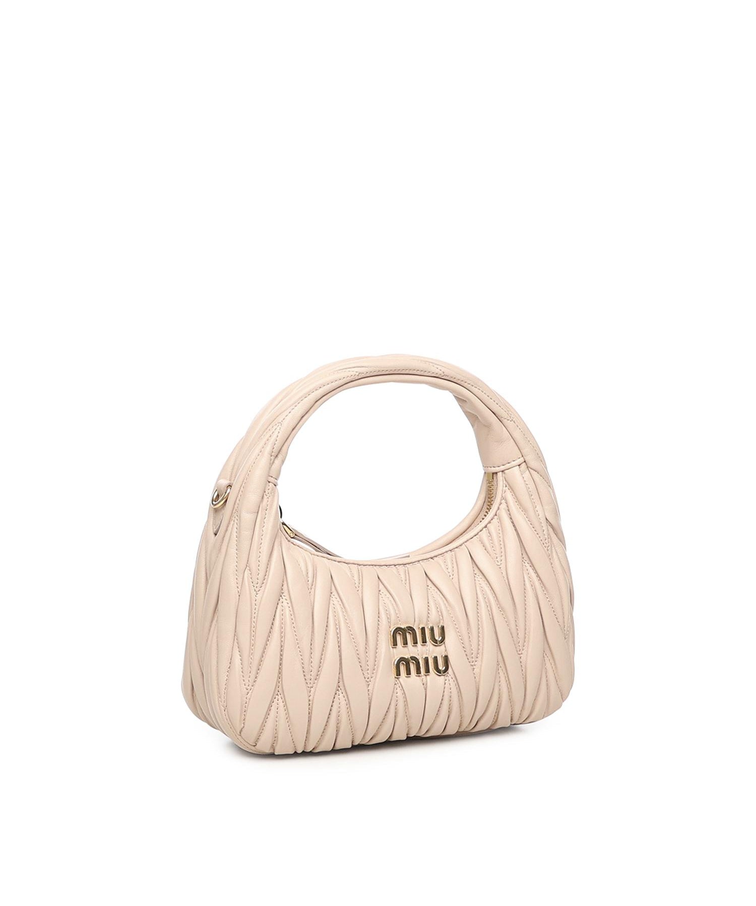 Borsa hobo Wander in nappa matelassé 5BC125 AN88F0236 MIU MIU 