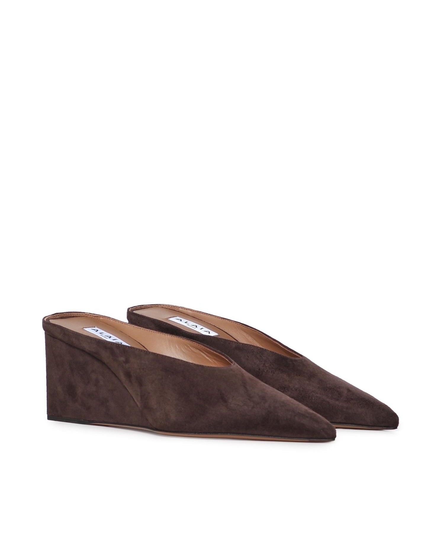 Mule Cube in pelle scamosciata AA3M104C0H53 U15 ALAIA 