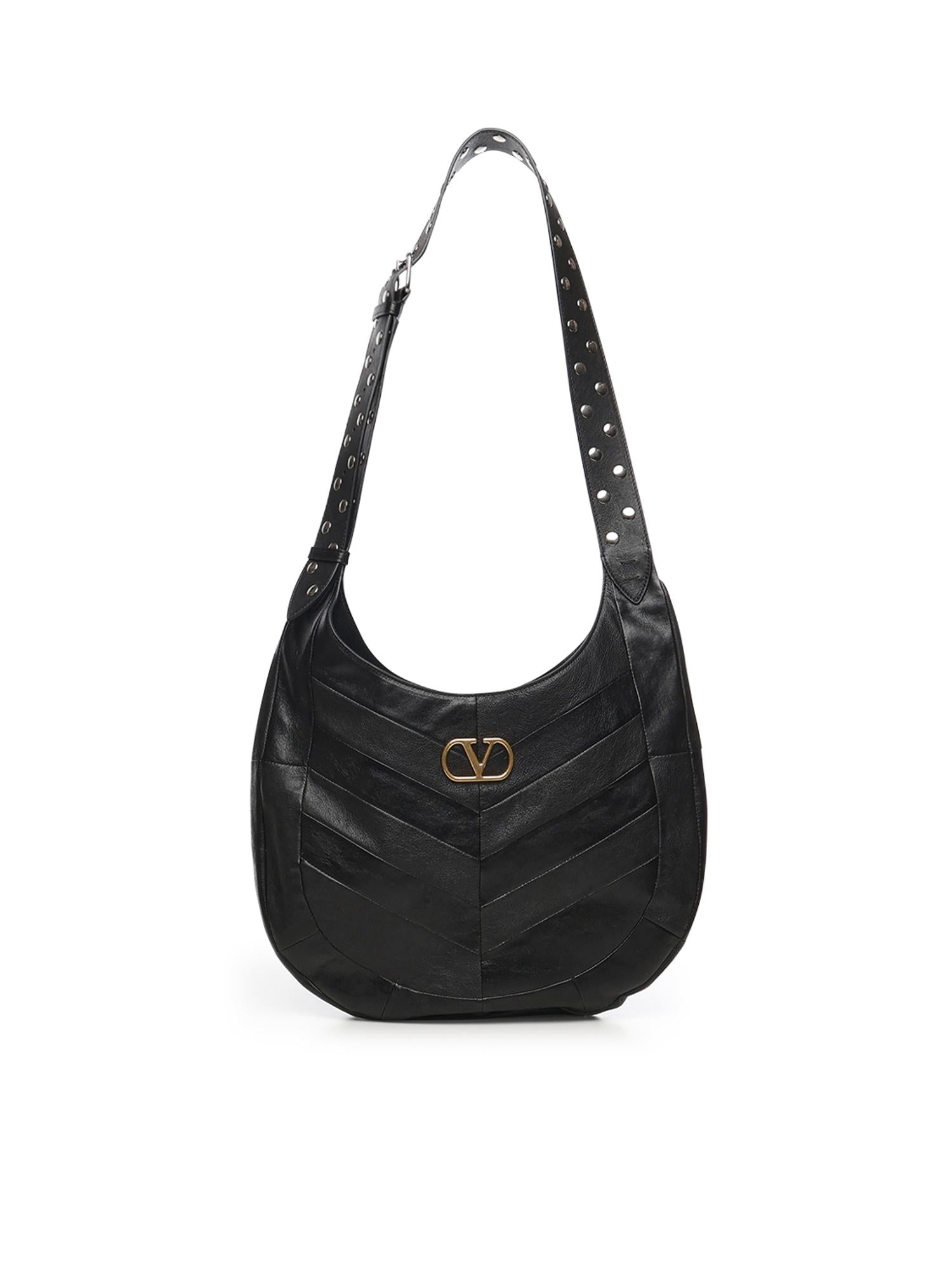 Borsa hobo in nappa motivo chevron 7W0B0S29 GHA0NO VALENTINO GARAVANI 
