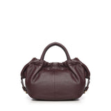 Borsa in pelle con logo<BR/> BIBP9E702 PRUGNA BIASIA 