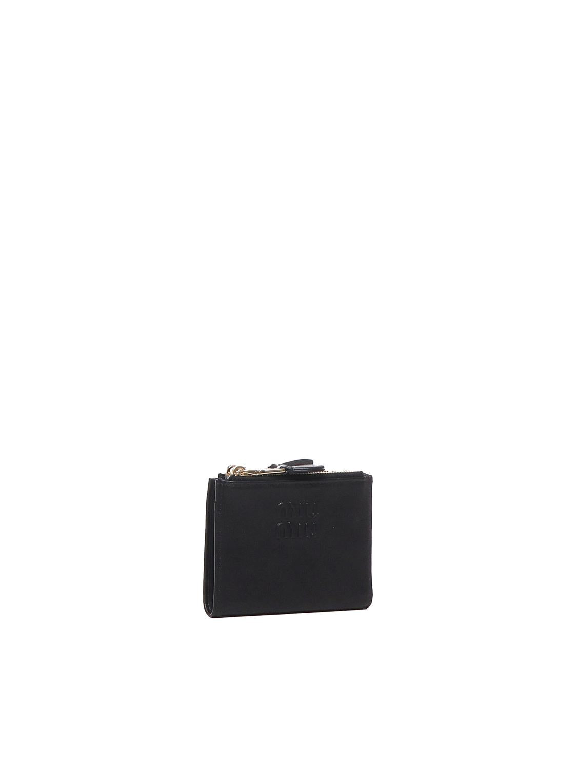 Portafoglio con logo lettering 5ML024 AEFXF0002 MIU MIU 