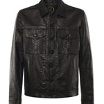 Giubbotto Julius in pelle<BR/> JULIUS CAESAR PITONENERO GIULIANO GALIANO 