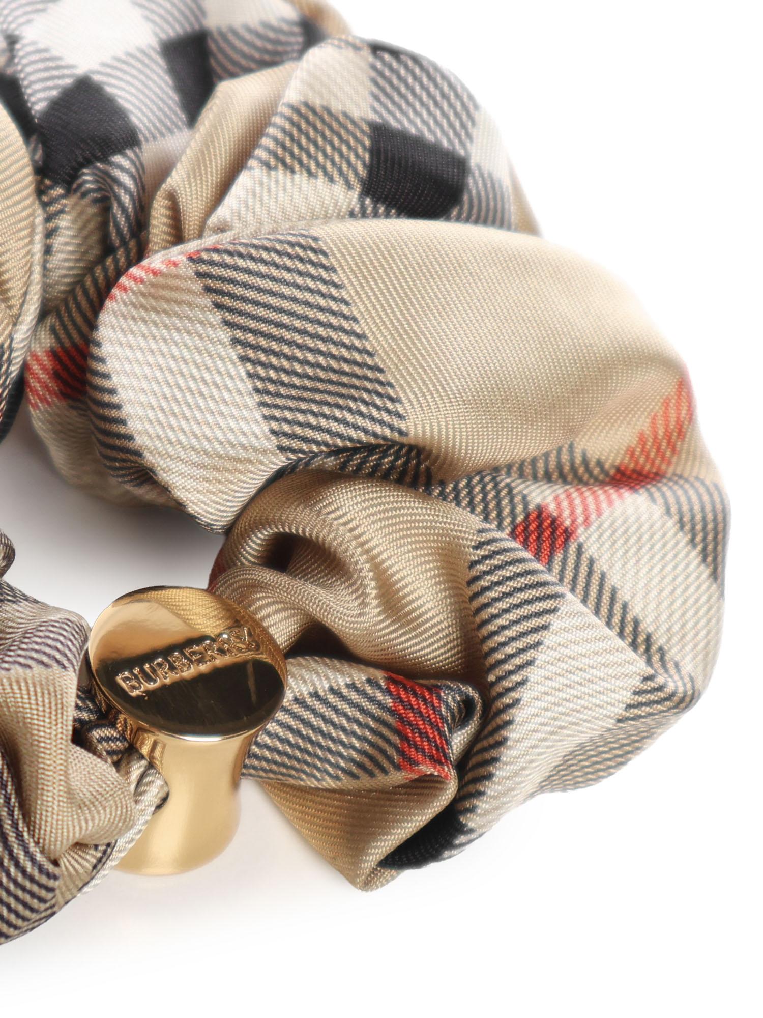 Scrunchie in seta Check 8119726 B9368 BURBERRY 