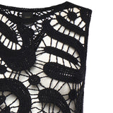 Top smanicato crochet geometrico 106438 A354Z99 PINKO 