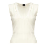 Top smanicato seta e cachemire a costine 104741 A2FRZ09 PINKO 
