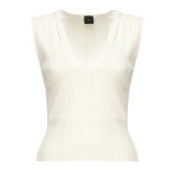 Top smanicato seta e cachemire a costine 104741 A2FRZ09 PINKO 