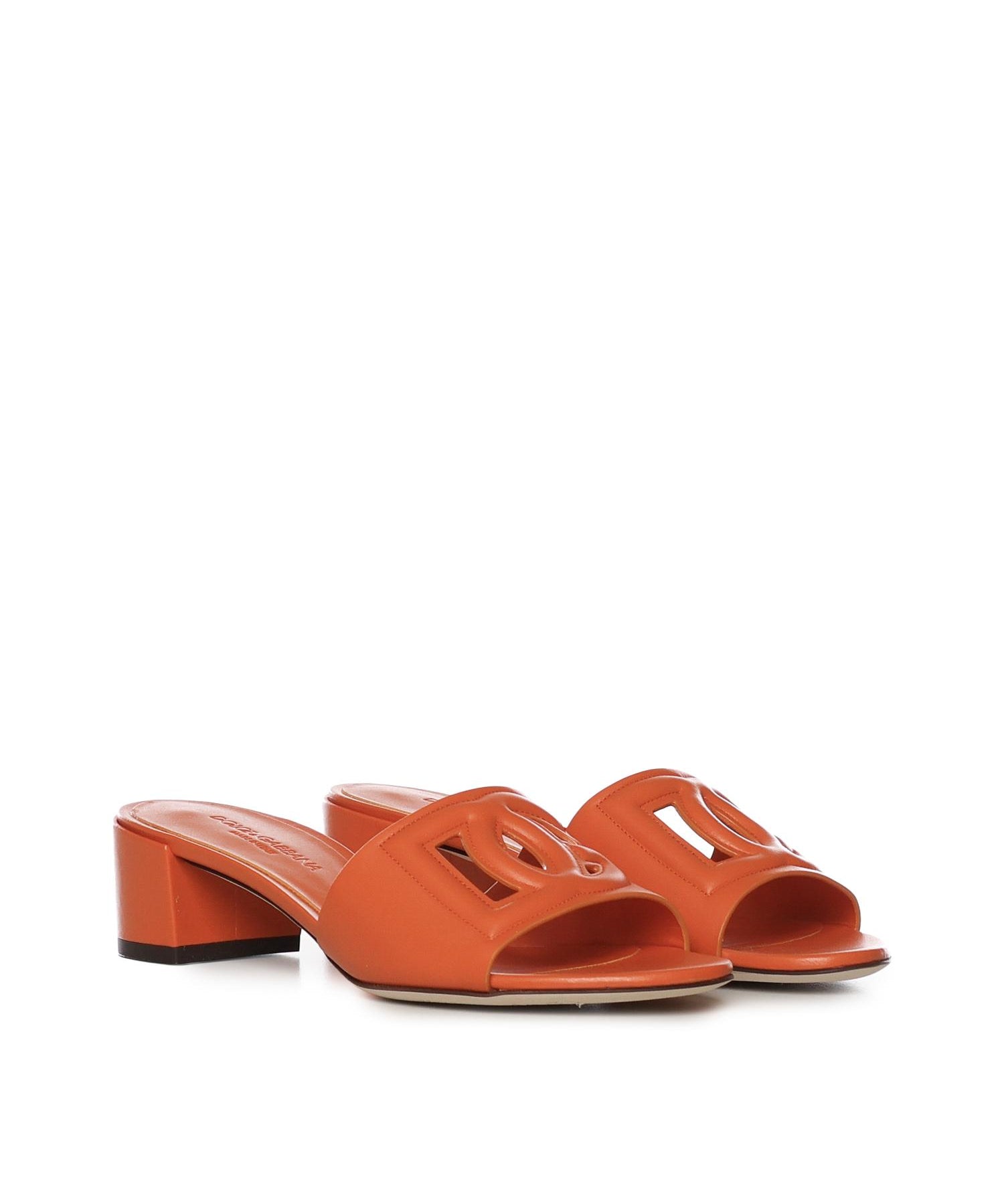 Slide in pelle di vitello con logo CR1139 AY32980244 DOLCE & GABBANA 
