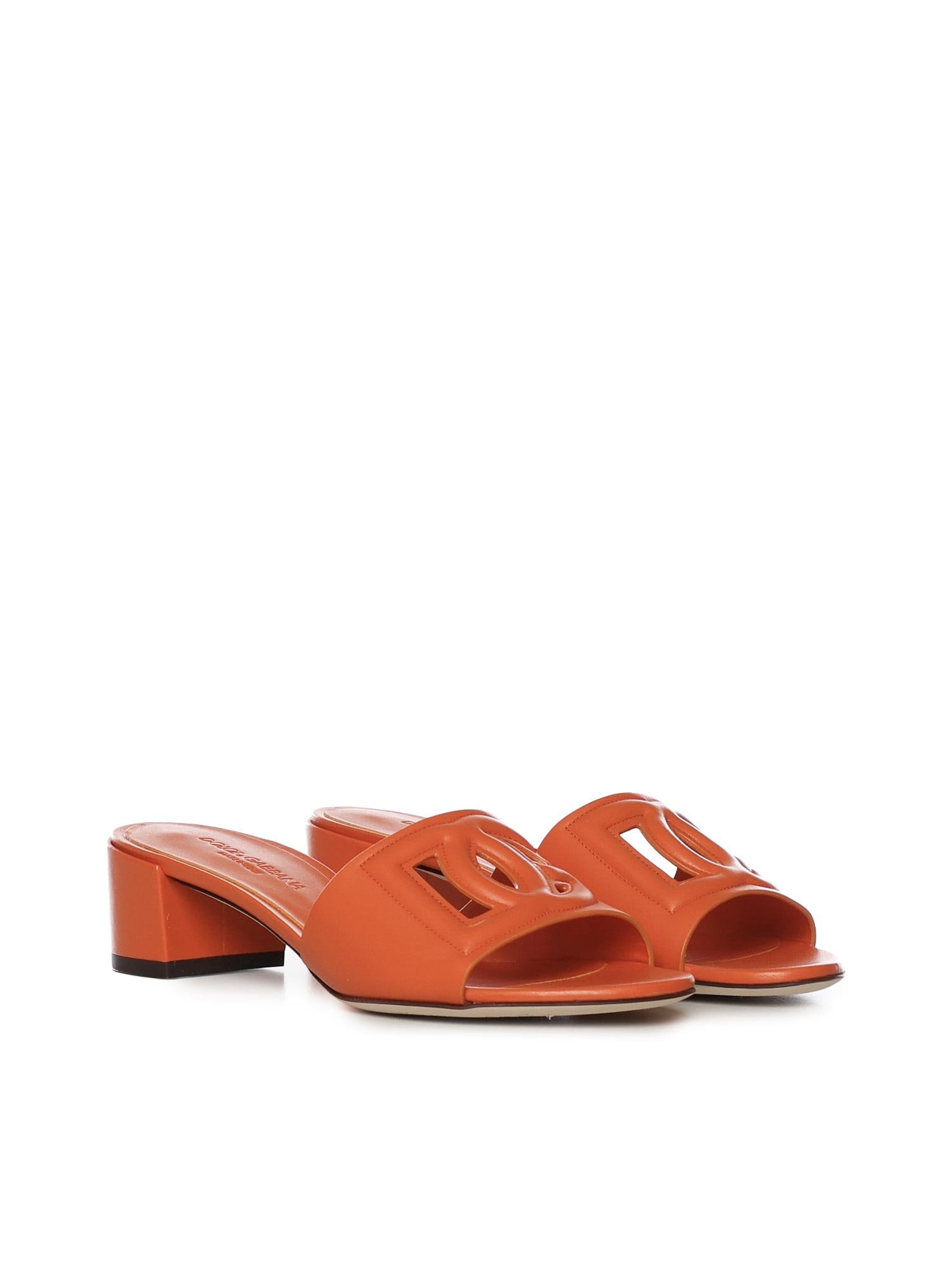 Slide in pelle di vitello con logo CR1139 AY32980244 DOLCE & GABBANA 
