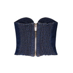 Top a cuore in denim 104722000 NAVY MAGDA BUTRYM 
