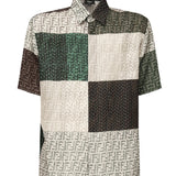 Camicia in lino FF Patchwork FS0795 AU73F1RFY FENDI 
