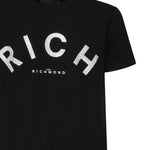 T-shirt con logo<BR/> RMP25478TS BLACK JOHN RICHMOND 