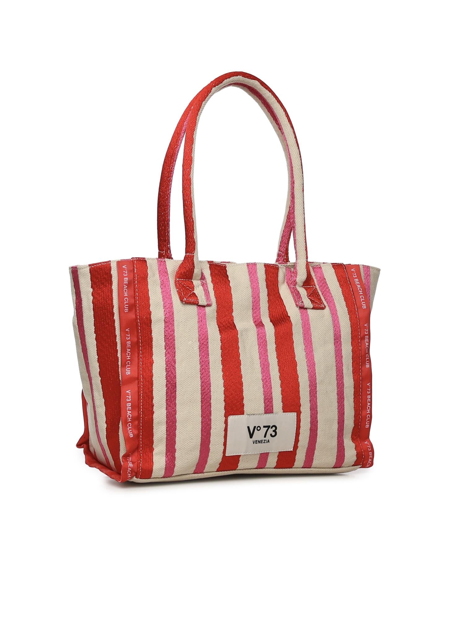 Borsa shopping con logo 73BS9MV02R ILENEROSSO/MULTICOLOR V° 73 