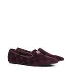 Mocassini Iris Winter con logo 73SC9FV01VEL IRIS WINTERBORDEAUX V° 73 
