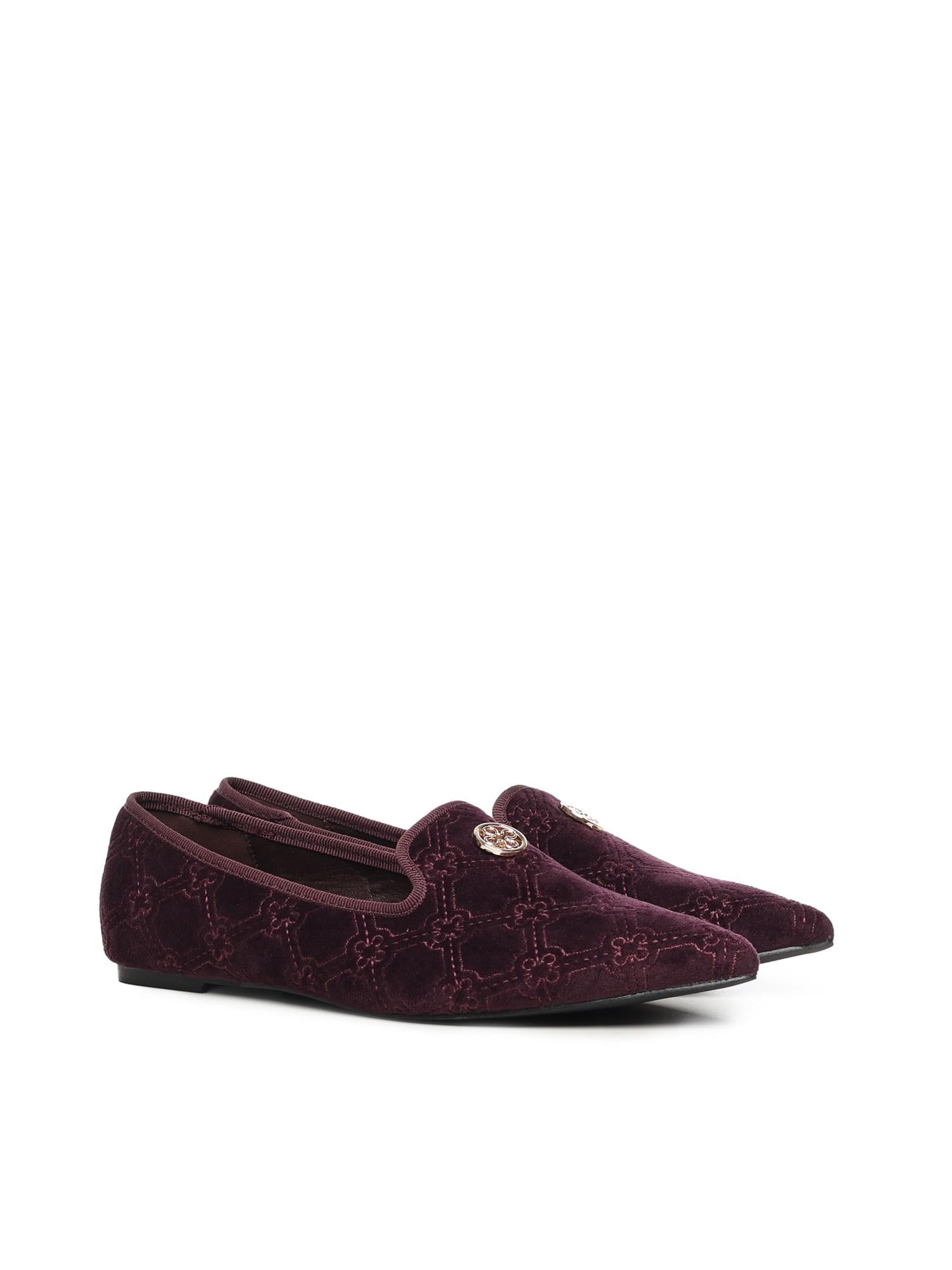 Mocassini Iris Winter con logo 73SC9FV01VEL IRIS WINTERBORDEAUX V° 73 