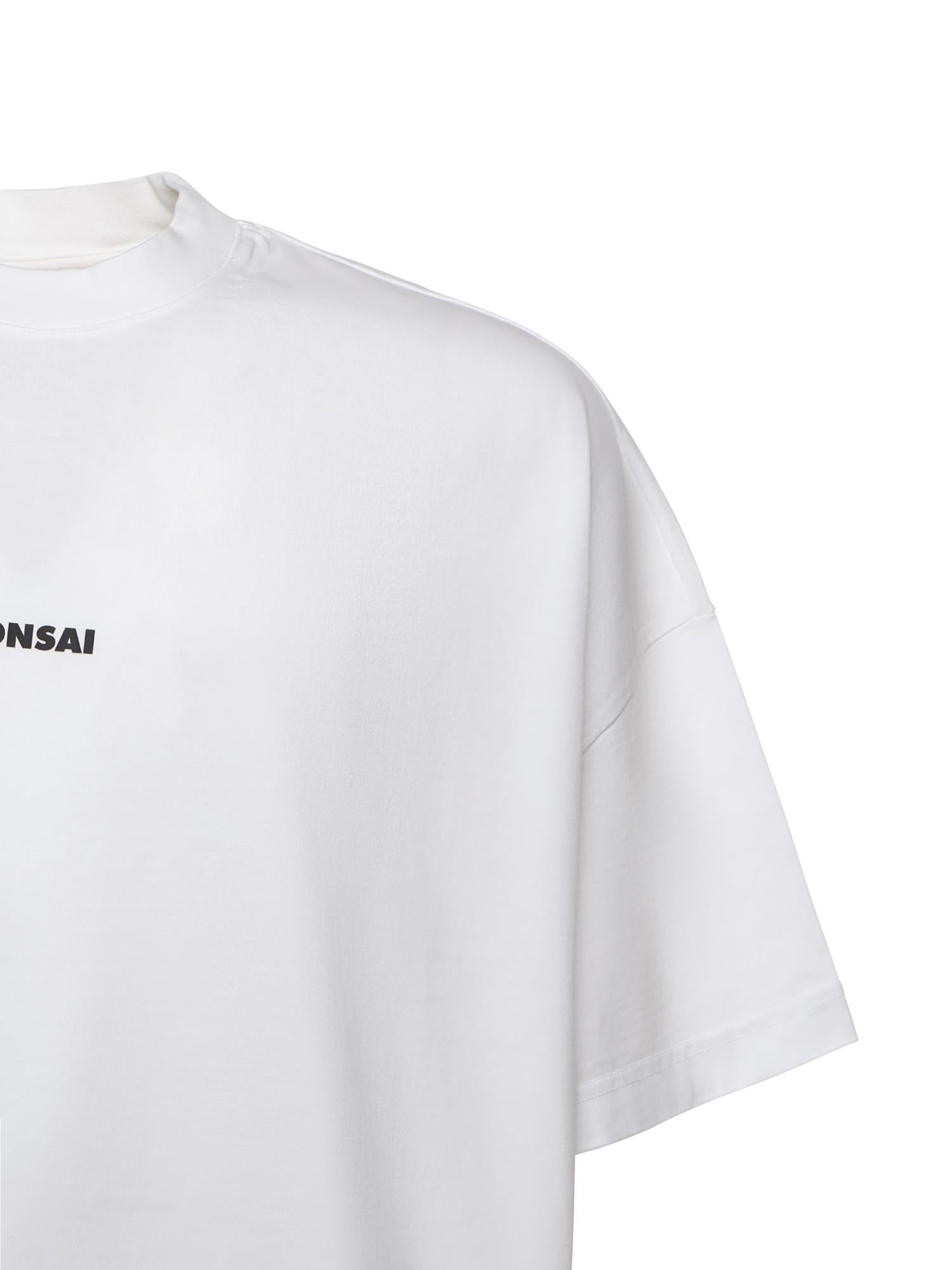 T-shirt in cotone con logo TS001001 WHT BONSAI 