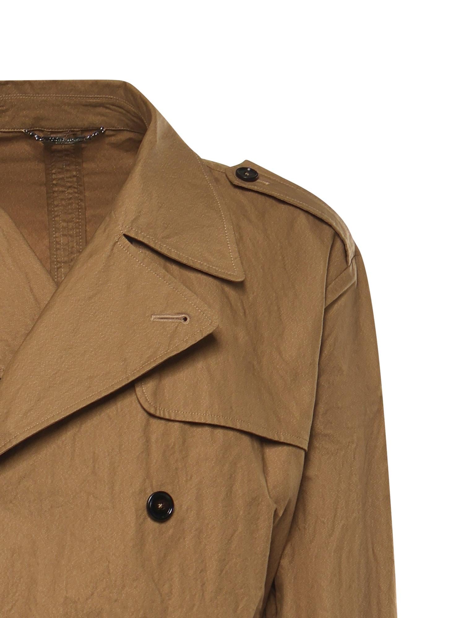Trench in cotone effetto stropicciato G057JT HUMWDM0453 DOLCE & GABBANA 