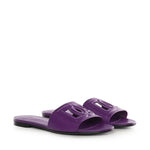 Slide in pelle di vitello e logo CQ0436 AY3298H438 DOLCE & GABBANA 