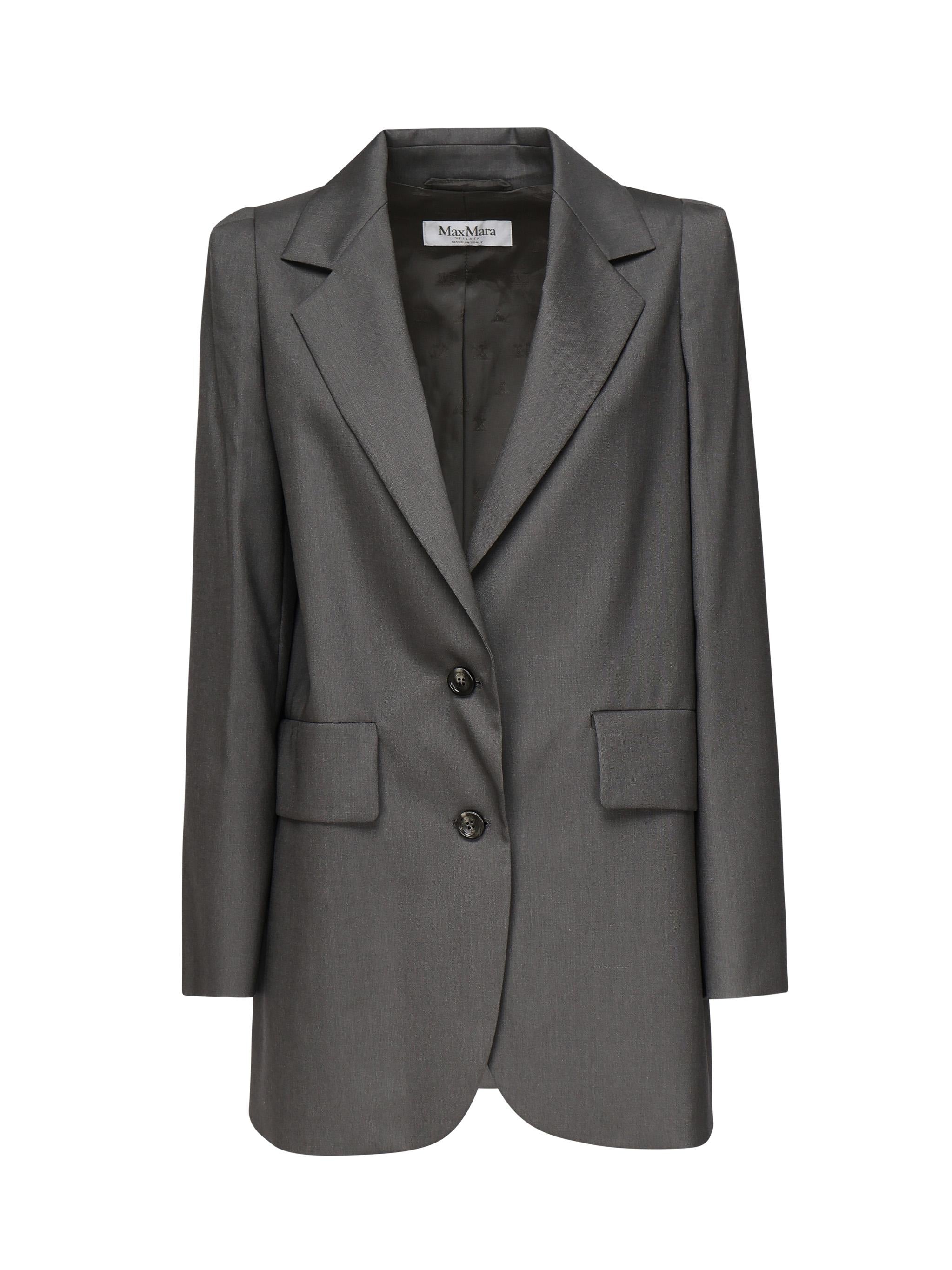 BLAZER MONOPETTO IN LANA, MOHAIR E SETA "EBRIDI" 2511041253600 015 MAX MARA 