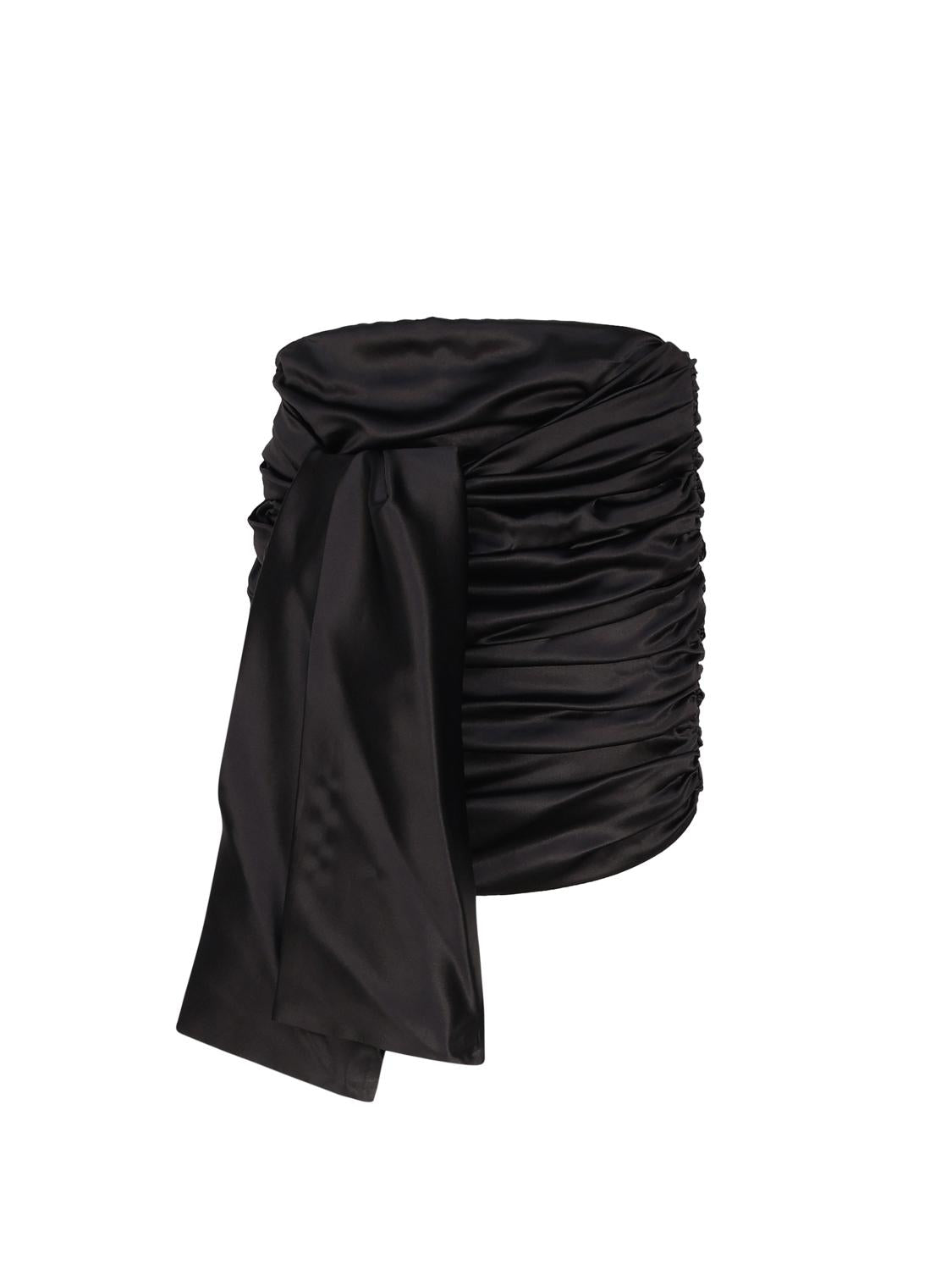 Minigonna in raso con fiocco F4CRCT FURAGN0000 DOLCE & GABBANA 