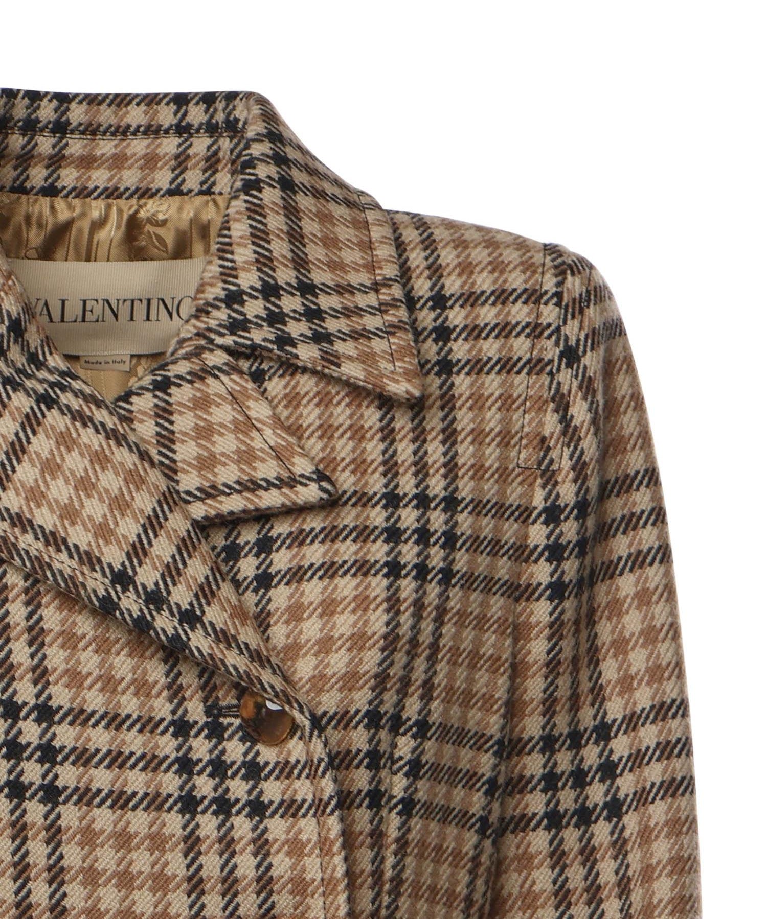 Cappotto lungo in lana Pied-de-Poule 7B0CA7Z0 9RAZ5F VALENTINO GARAVANI 