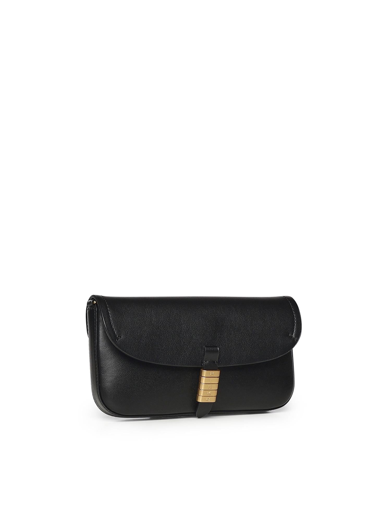 Borsa a spalla media Saddle Flat in pelle 105349 A1ZXZ99Q PINKO 