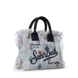 Borsa Colette in canvas con frange COL0001 02587L MC2 SAINT BARTH 