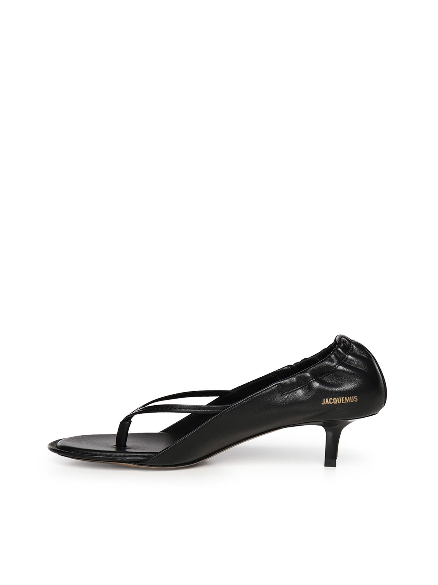 Sandali infradito con tacco in nappa FOW00204AC27L26 990 JACQUEMUS 