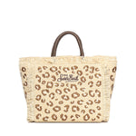 Borsa Colette in tessuto effetto paglia con ricamo leopardato COL0017 00349L MC2 SAINT BARTH 