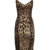 Abito corsetteria midi stampa leopardo F63D4T FSADDHY13M DOLCE & GABBANA 