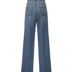 Jeans in chambray con logo GWP394 193KF0013 MIU MIU 