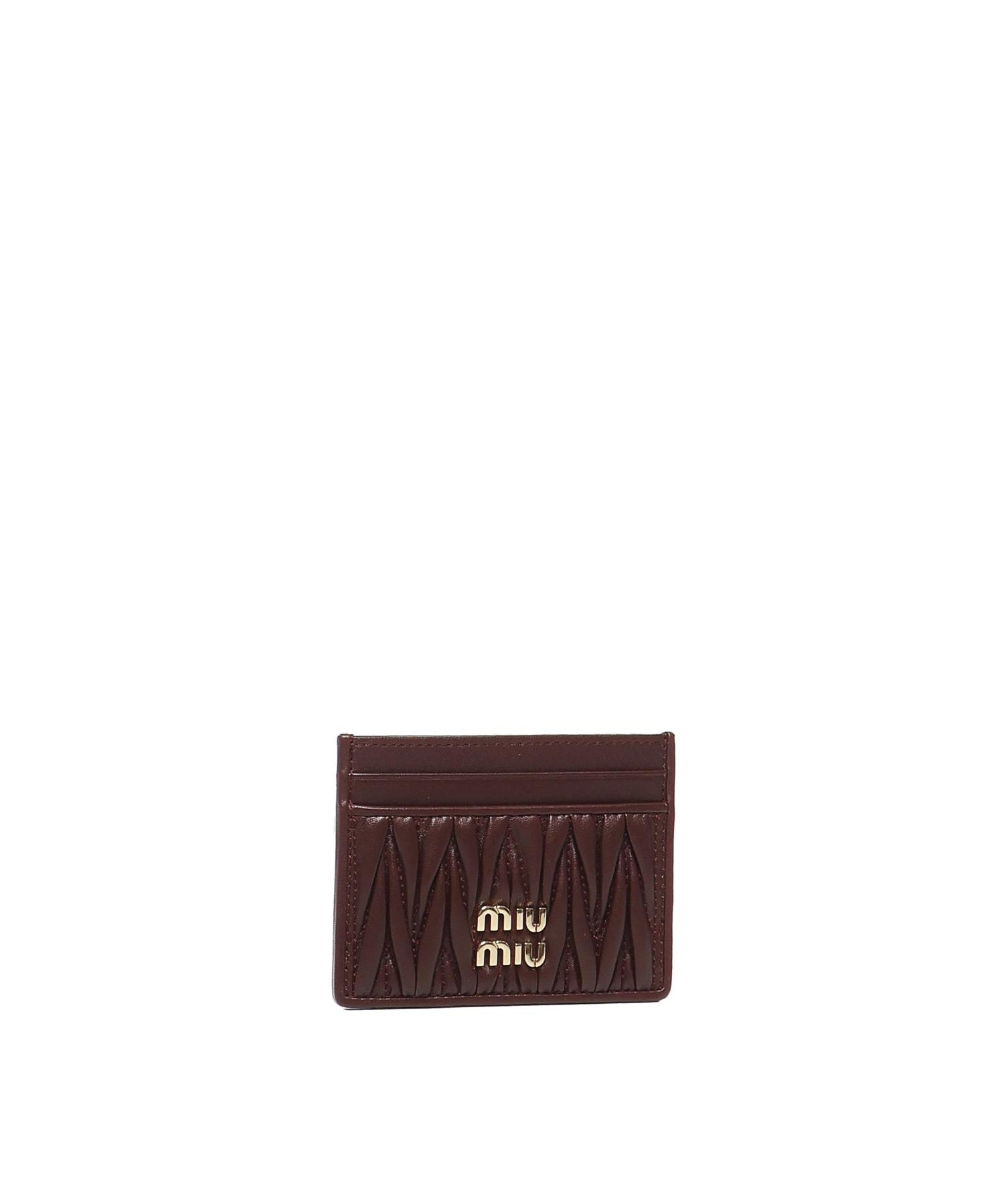 Portacarte in nappa matelassé 5MC076 AFPPF0007 MIU MIU 
