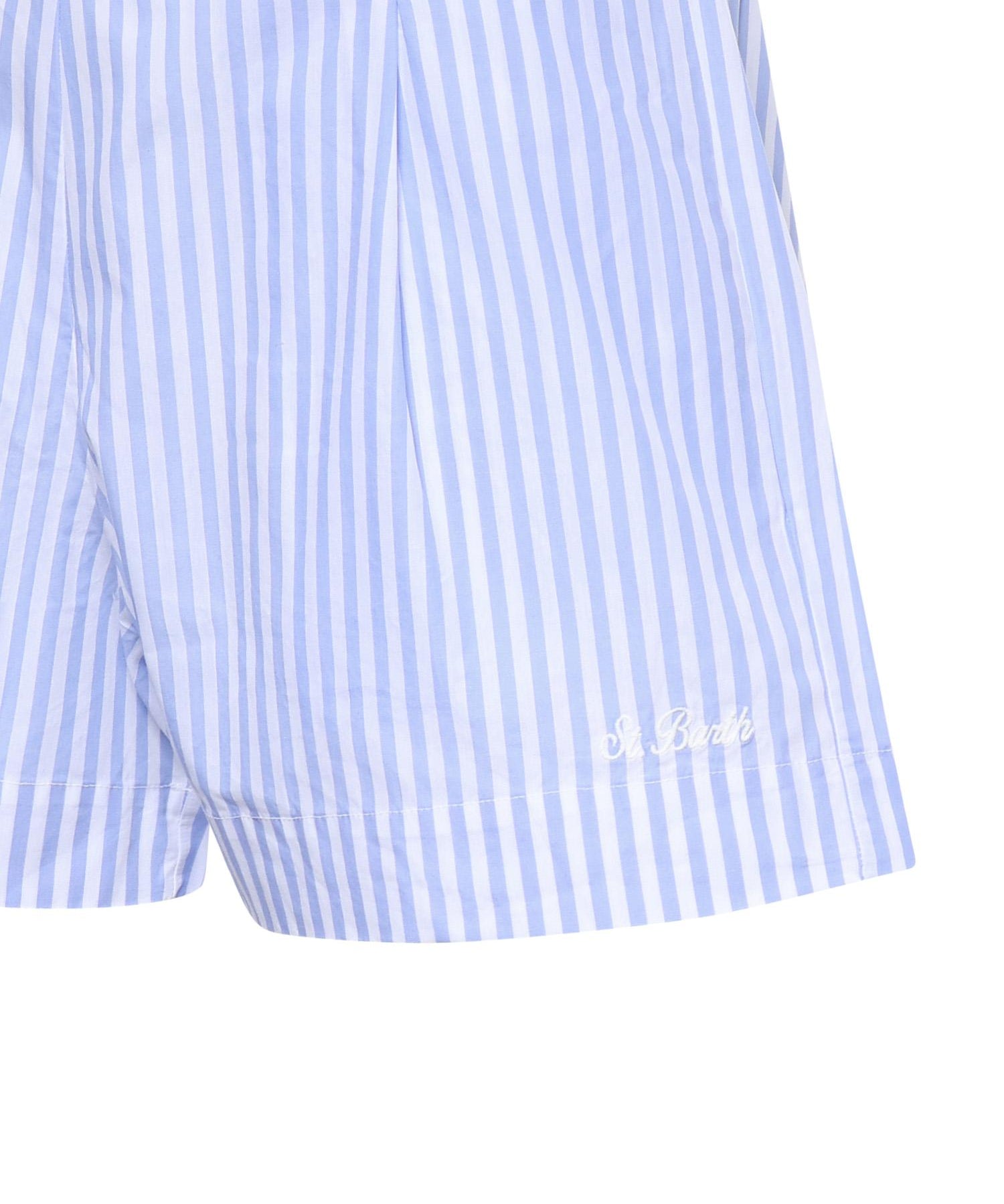 Short in cotone a righe AMN0001 01405L MC2 SAINT BARTH 