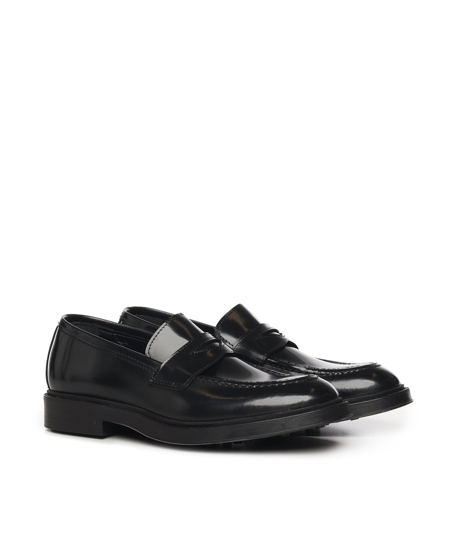 Mocassini Fred in pelle abrasivato<BR/> FRED ABRASIVATONERO GIULIANO GALIANO 