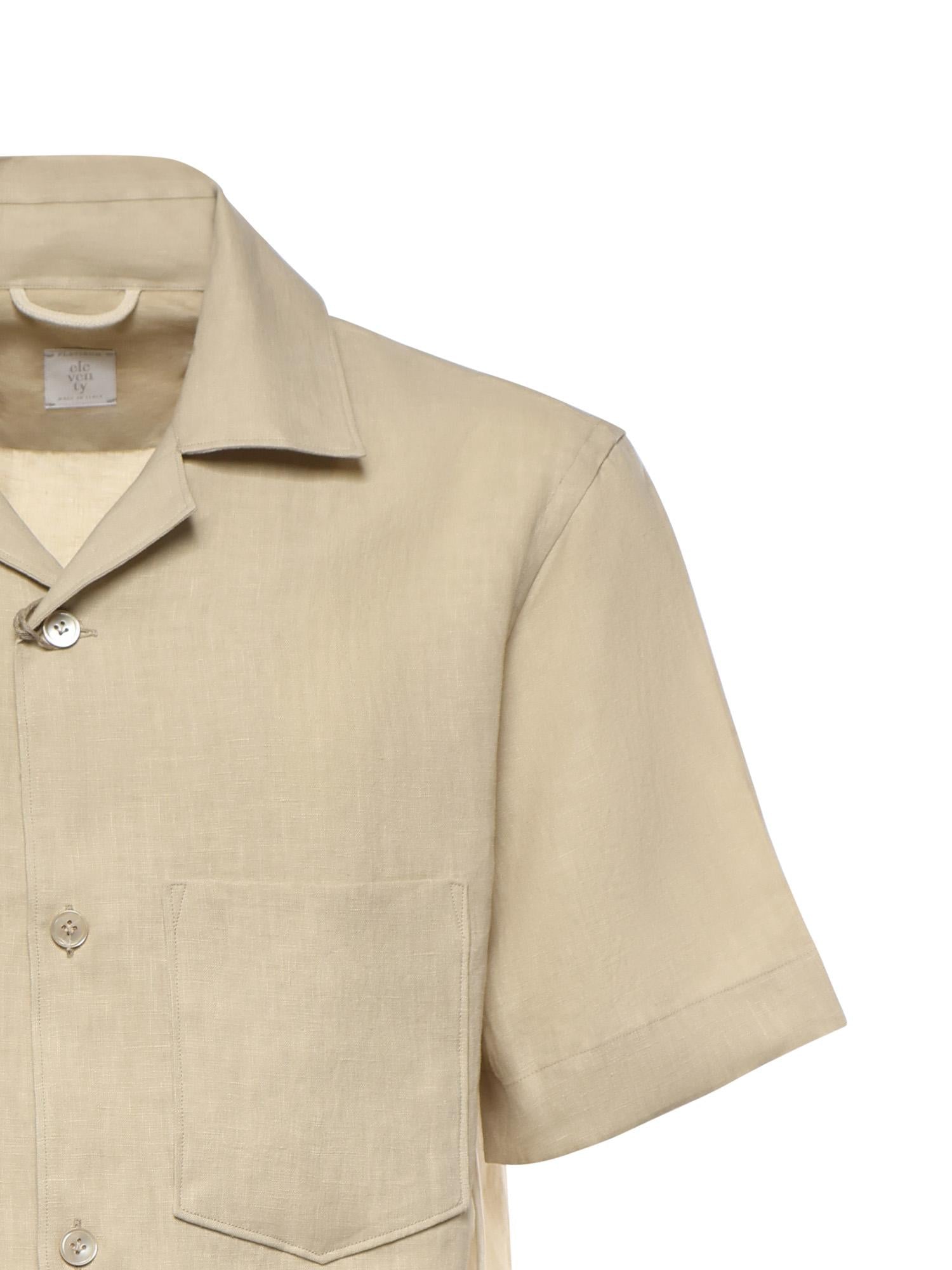 Camicia da bowling in lino M75CAMK09TES0I139 102 ELEVENTY 