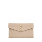 Pochette Uptown in pelle goffrata grain de poudre<BR/> 565739 1GF0J2721 SAINT LAURENT 