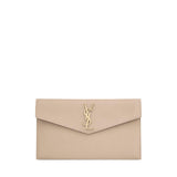 Pochette Uptown in pelle goffrata grain de poudre<BR/> 565739 1GF0J2721 SAINT LAURENT 