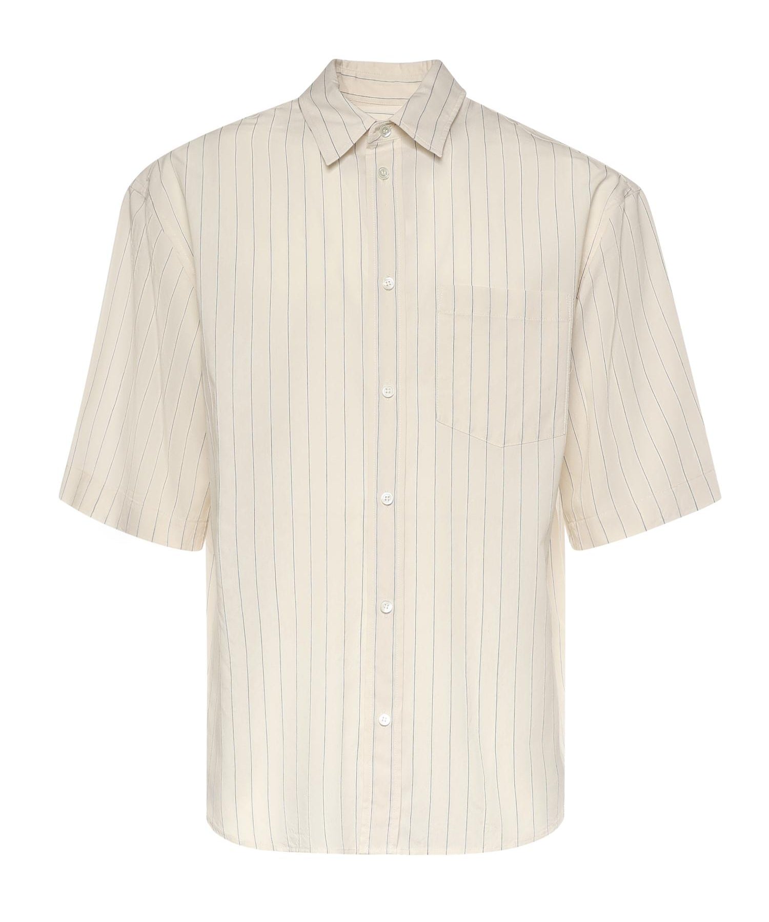 Camicia a righe in misto viscosa G6AB0012 BURRO GRIFONI 