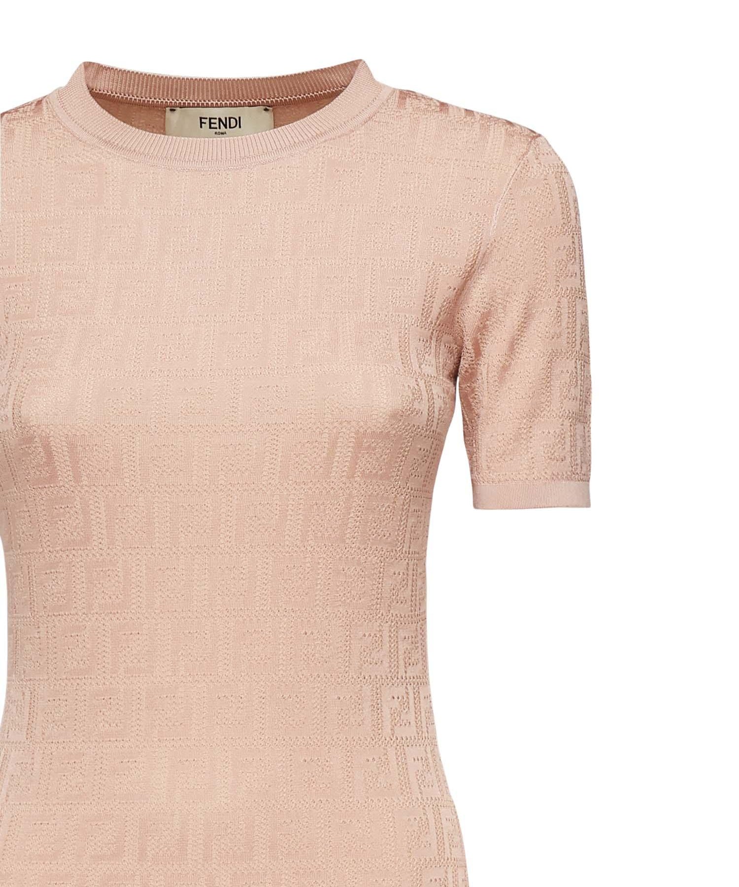 Abito in cotone FF jacquard FZDD61 AUZRF1SAU FENDI 