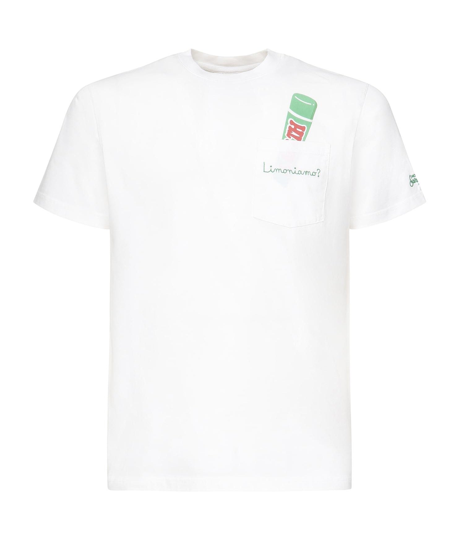 T-shirt Austin con ricamo e stampa AUS0001 05606H MC2 SAINT BARTH 