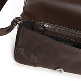 Borsa a spalla Mini Love Bag One Slouchy in suede con intarsi 106244 A0F6M11O PINKO 