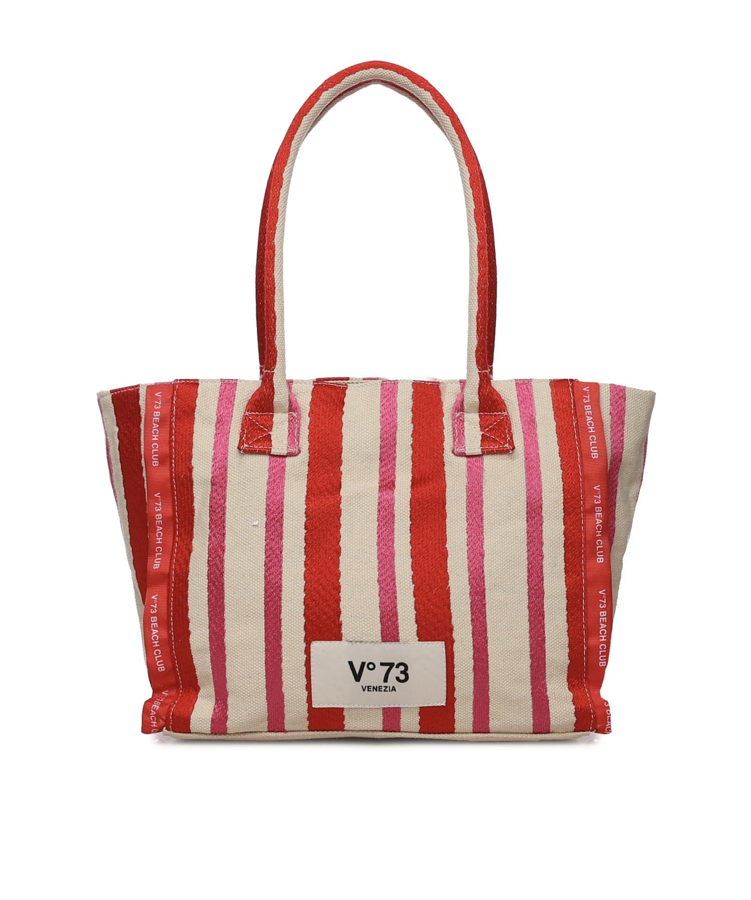 Borsa shopping con logo 73BS9MV02R ILENEROSSO/MULTICOLOR V° 73 