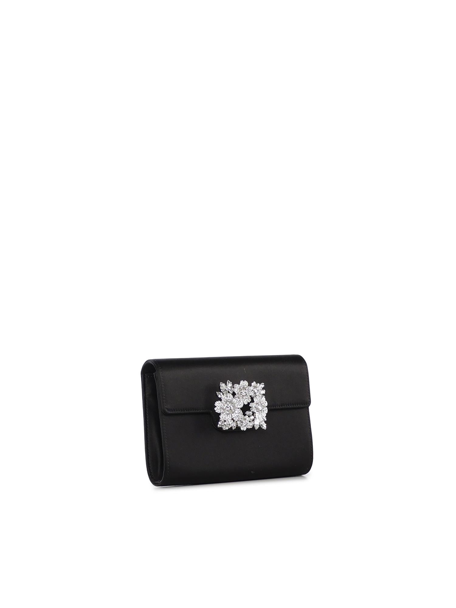 Pochette mini Efflorescence in raso RBWANVD0100RS0 B999 ROGER VIVIER 
