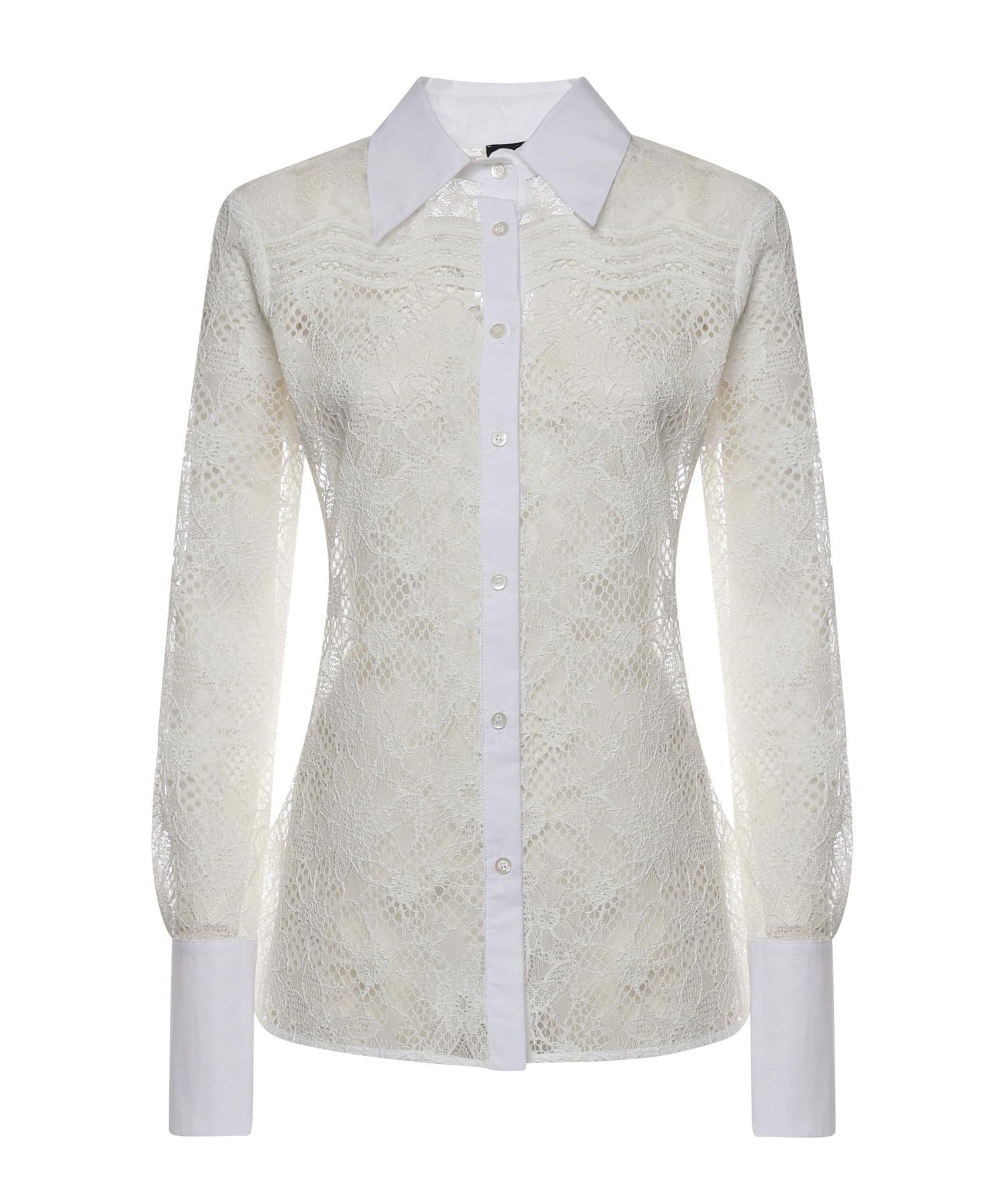Camicia in tulle e pizzo 106600 A381Z05 PINKO 