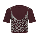 T-shirt cropped in cotone 105145 A2LTYI0 PINKO 