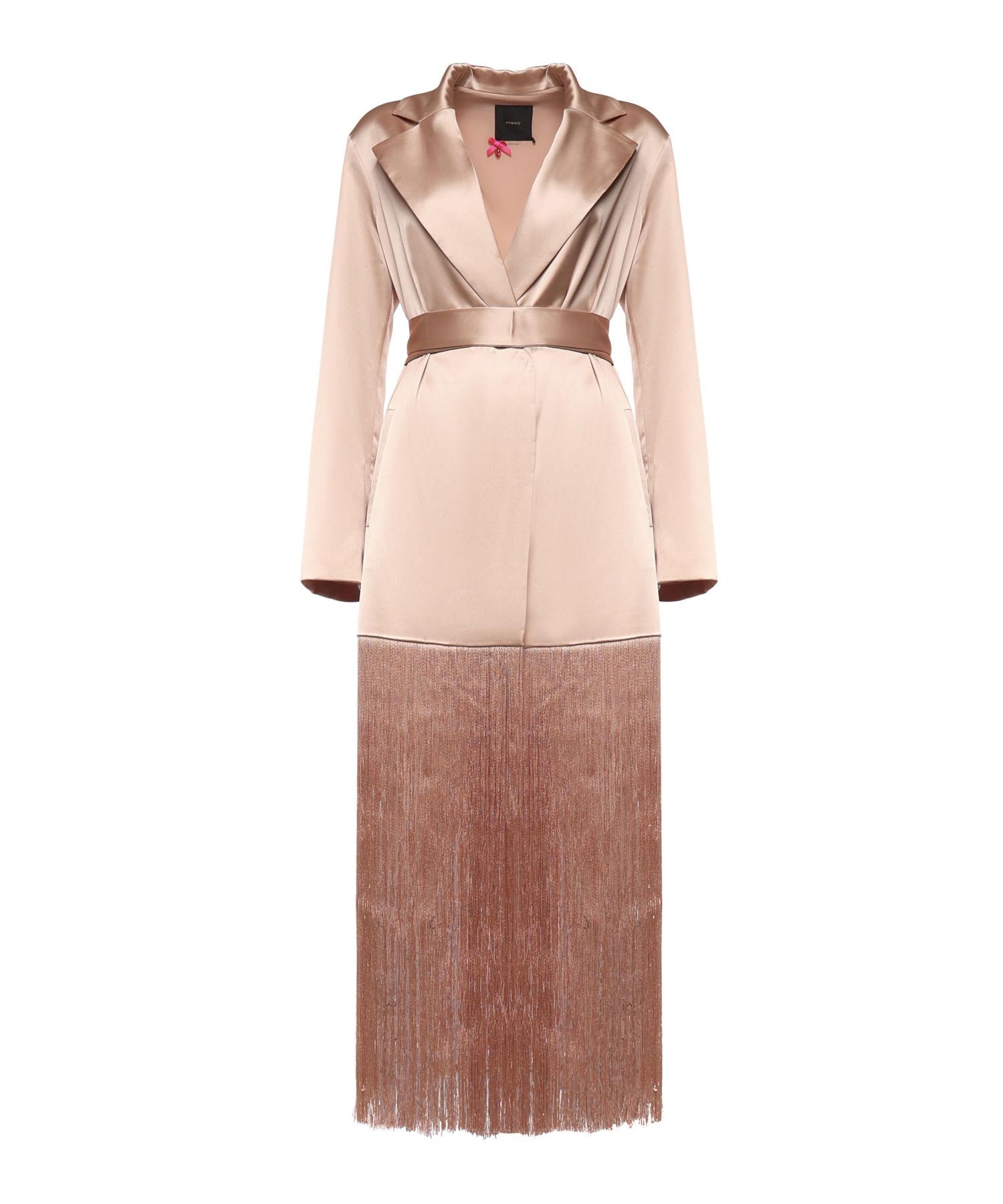 Trench in satin con frange 106431 A33DQ35 PINKO 