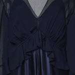 Abito lungo in raso lucido con mantella A04061627 0290 ALBERTA FERRETTI 