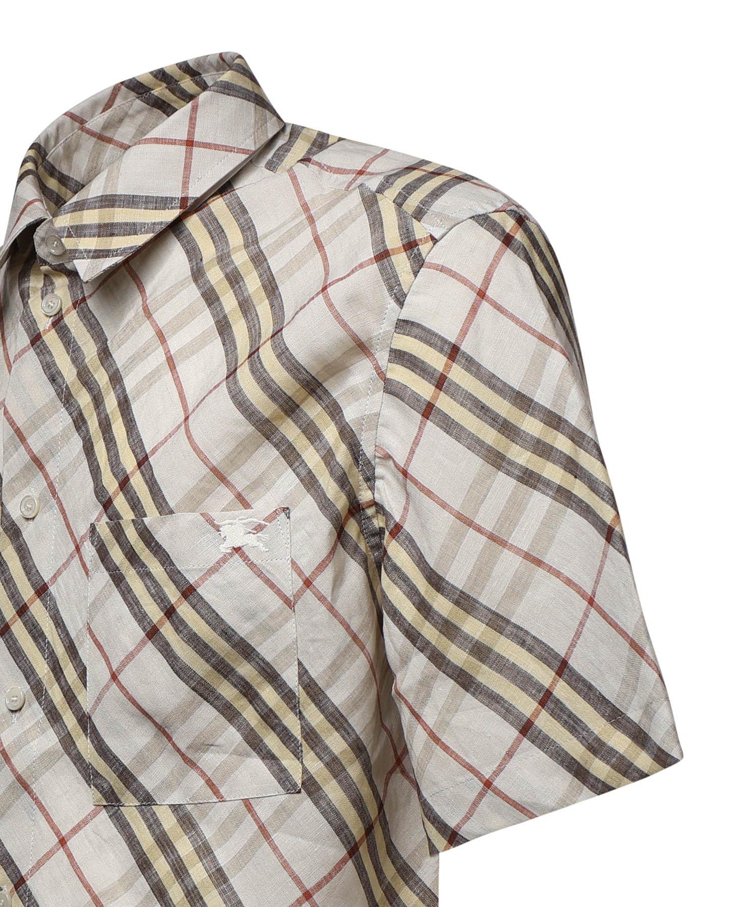 Camicia Check in lino 8123685 B8754 BURBERRY 