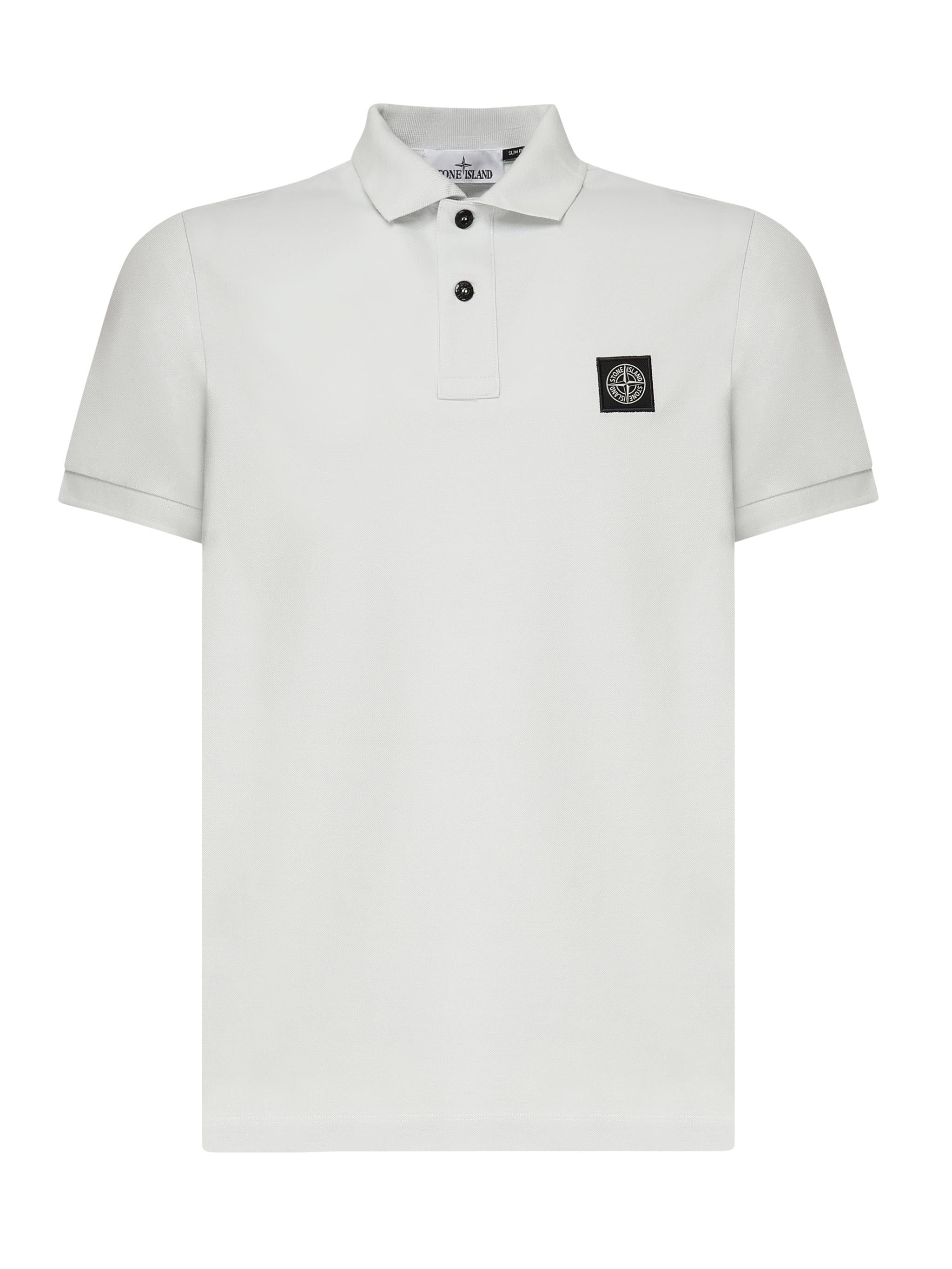 Polo in piqué stretch con patch logo K1S1522002SC S0017V0041 STONE ISLAND 