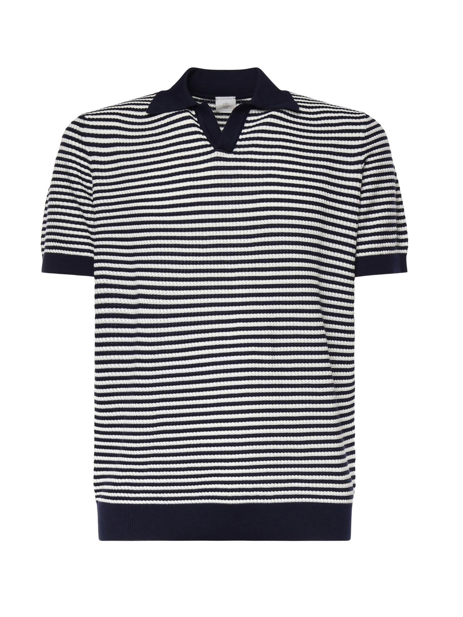 Polo a righe in cotone M76MAGM56MAG0M037 11-01 ELEVENTY 