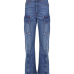 Jeans cargo retrò in denim di cotone 6D0246 3SPH584141 STELLA McCARTNEY 